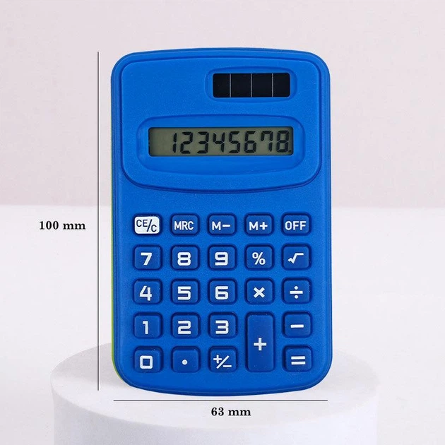 Калькулятор кишеньковий 8-розрядний Mini Portable Calculator KC-888 Blue - Фото 5 Калькулятор кишеньковий 8-розрядний Mini Portable Calculator KC-888 Blue - зображення 5