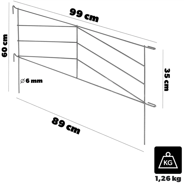 Stalowe ogrodzenie ogrodowe Kadax Linz 99 cm (K10697) - obraz 2