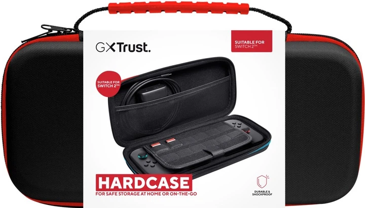 Sztywne etui Trust GXT 1251 Hardcase na Nintendo Switch 2 Czarne (8713439257595) - obraz 4