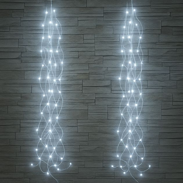 Гирлянда Конский хвост от USB, 2 м, 20 нитей, 200 LED, Белый - изображение 2