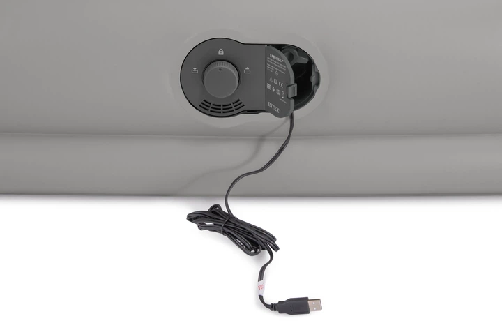 Матрац надувний одномісний INTEX із вбудованим електронасосом 191x99x30 см 64112 (6941057421971) - зображення 6