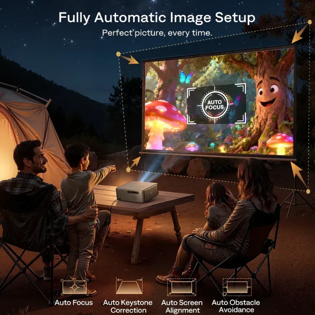 Смарт проектор Aurzen Eazze D1 Max 4k з підтримкою Google TV коричневий (EAZZED1MAX) - зображення 5