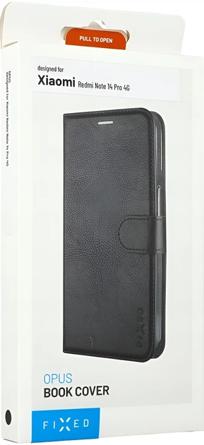 Etui z klapką Fixed Opus na Xiaomi Redmi Note 14 Pro 4G Czarne (FIXOP3-1542-BK) - obraz 5