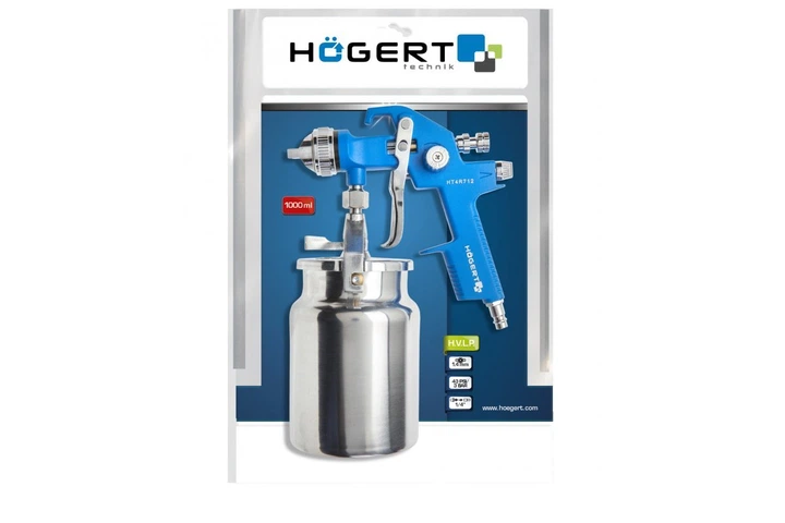 Фарбопульт пневматичний Hogert з нижнім бачком 1000 мл для фарбування (HT4R712) - зображення 2