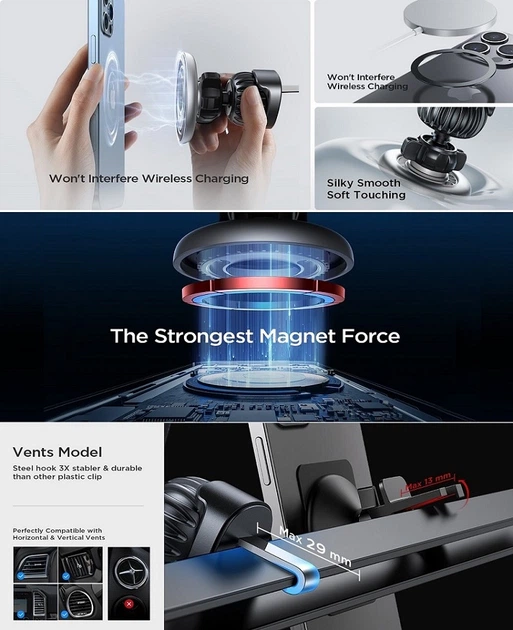 Автомобільний тримач Lisen HB390397 Black - зображення 4