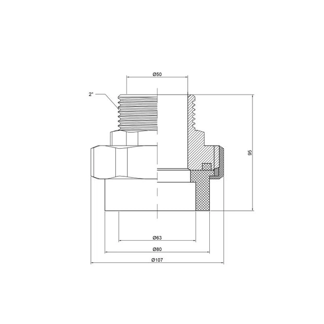 Згон "Американка" PPR Thermo Alliance 63х2" ЗР - изображение 2