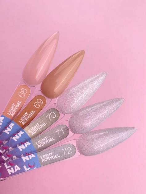 Жидкий гель LUNAMoon Light Acrygel №70 – 13 мл для укрепления и доращивания ногтей - Фото 4 Жидкий гель LUNAMoon Light Acrygel №70 – 13 мл для укрепления и доращивания ногтей - изображение 4