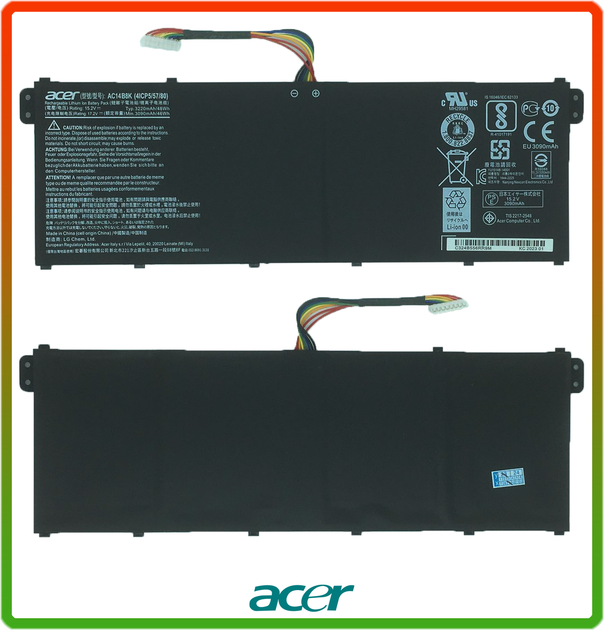 Оригинальная батарея AC14B8K 15.2V для ACER Aspire E5-771, ES1-511, V3-371 series Swift SF314-51, SF314-52, SF315-41G, SF315-51 - изображение 2