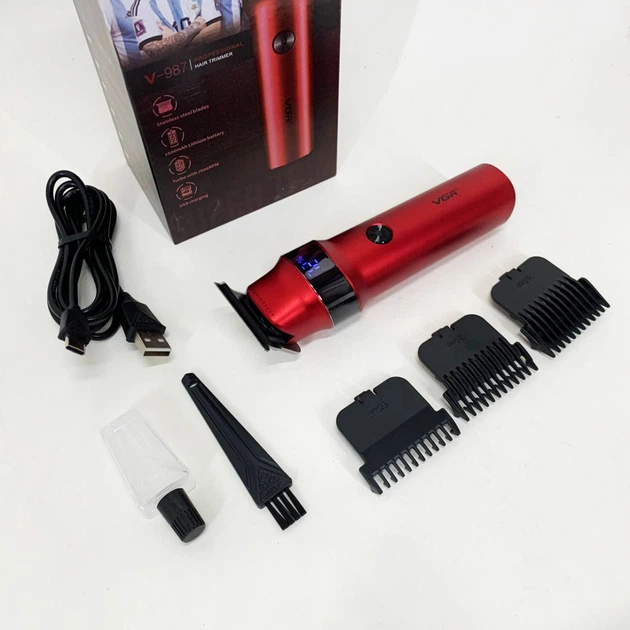 Триммер с 3 насадками VGR V-987 RED - изображение 3