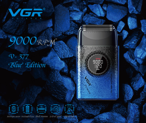 Электробритва шейвер VGR V-377 BLUE - Фото 3 Электробритва шейвер VGR V-377 BLUE - изображение 3