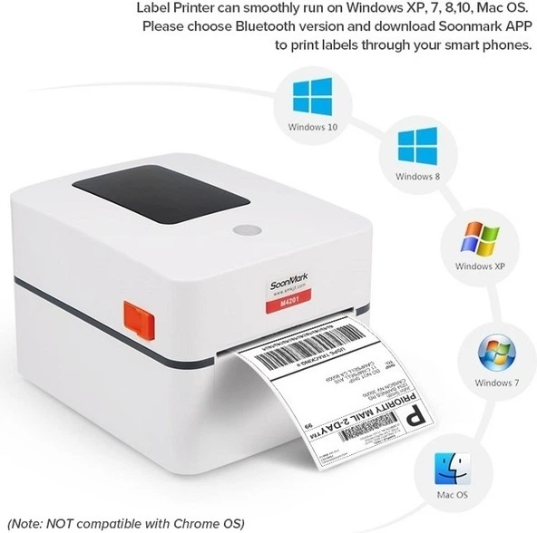 Принтер етикеток SoonMark M4201 (SMK-M4201) - зображення 4