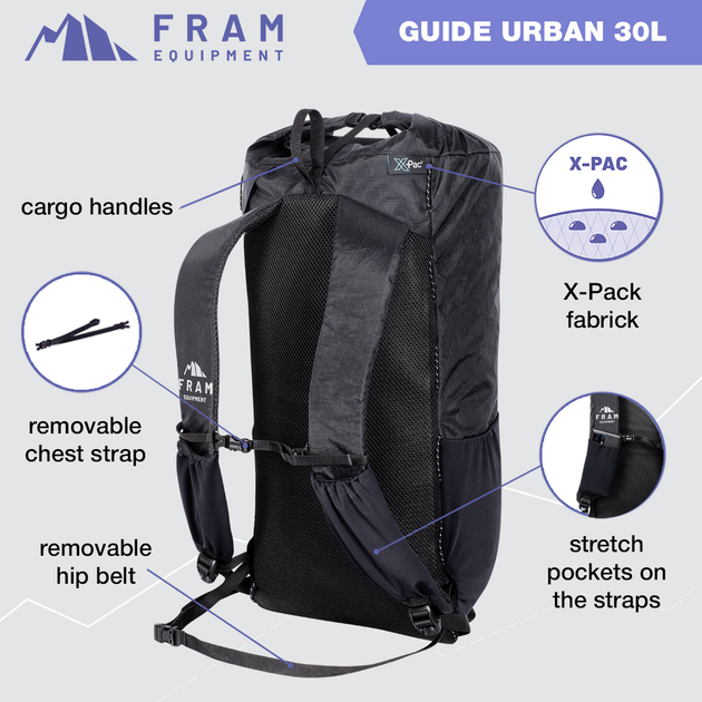 Backpack Guide Urban 30L, Черный, 30L - Фото 9 Backpack Guide Urban 30L, Черный, 30L - изображение 9