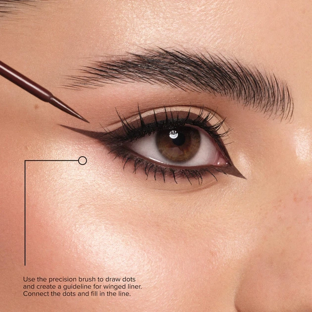 Водостойкая матовая коричневая жидкая подводка для глаз Anastasia Beverly Hills Waterproof Matte Liquid Eyeliner Brown 2.4 мл - изображение 4