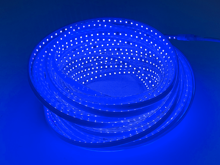 Світлодіодна стрічка 2835-120led-11х5.5mm-220V 9W/m IP65 синя (50м у бабіні) #17-B AVT (1022490) - Фото 2 Світлодіодна стрічка 2835-120led-11х5.5mm-220V 9W/m IP65 синя (50м у бабіні) #17-B AVT (1022490) - зображення 2