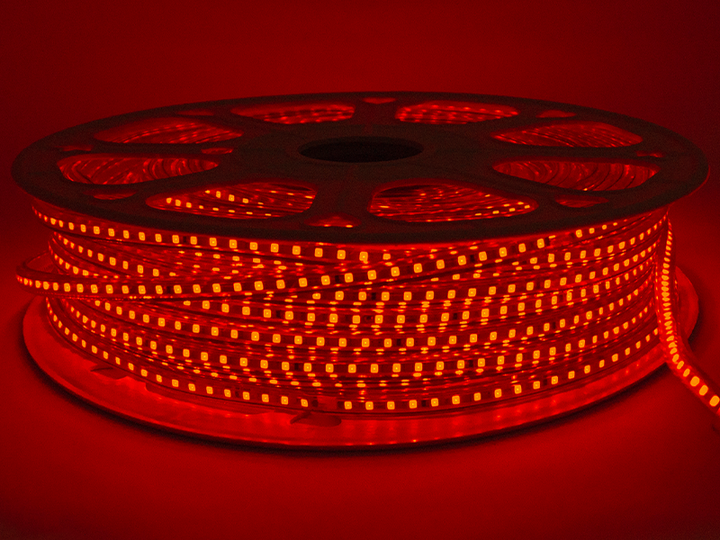 Світлодіодна стрічка 2835-120led-220V 6W/m IP65 10х6mm червоний (AVT-120R2835-220V-6W) #10-R AVT - зображення 2