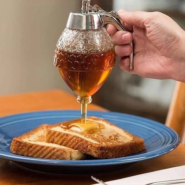 Диспенсер для меда и соусов Honey Dispenser небьющийся материал компактные размеры - изображение 2