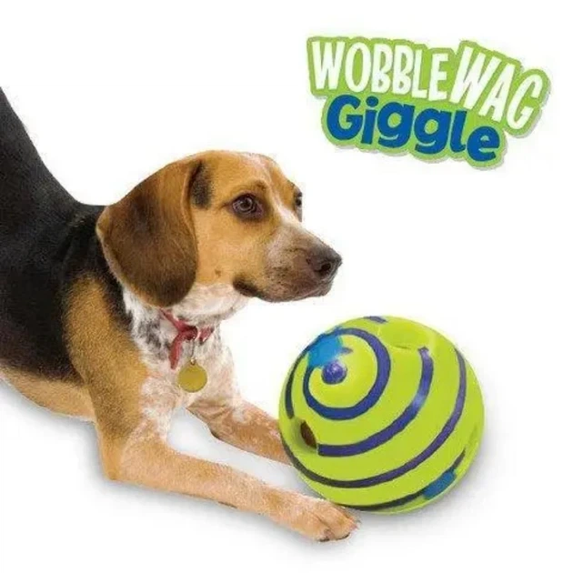 Мяч хихикающий для животных Wobble Wag Giggle 11 см зеленый 400 г - изображение 2