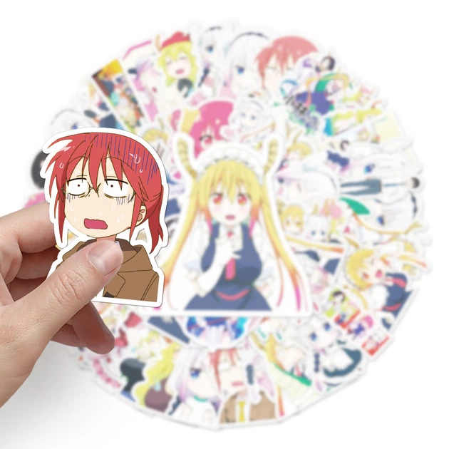 Набор наклеек стикеров Дракорничная госпожи Кобаяси Kobayashi-san Chi no Maid Dragon 50 штук наклейки - Фото 5 Набор наклеек стикеров Дракорничная госпожи Кобаяси Kobayashi-san Chi no Maid Dragon 50 штук наклейки - изображение 5