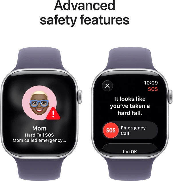 Smartwatch Apple Watch Series 11&nbsp;GPS + Cellular 42mm Silver Aluminium Case with Purple Fog Sport Band S/M (MF8H4) - obraz 6