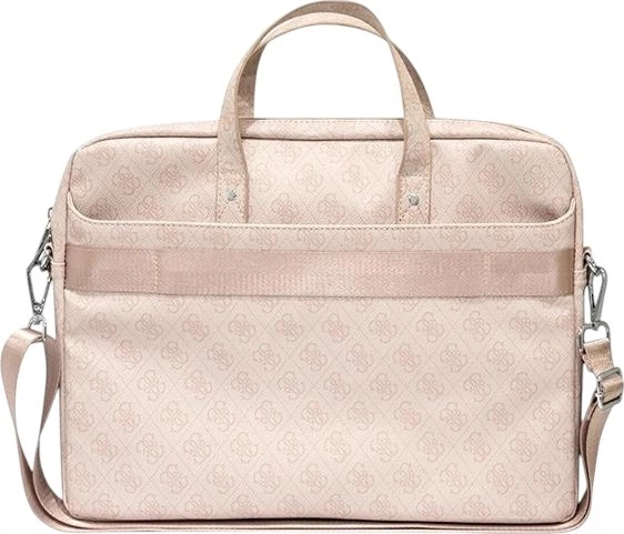 Сумка для ноутбука Guess Saffiano 4G Triangle Logo 16" Pink (3666339051112) - зображення 3