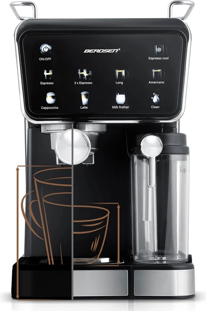 Кавоварка рожкова Berdsen BD-773 Чорна - зображення 2