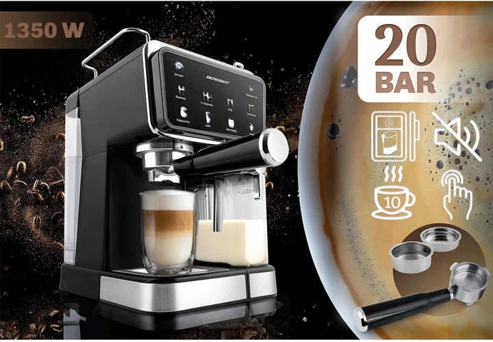 Кавоварка рожкова Berdsen BD-773 Чорна - зображення 6