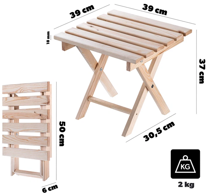 Журнальний столик + 2 шезлонга Kadax Anjouin K12313 - зображення 5