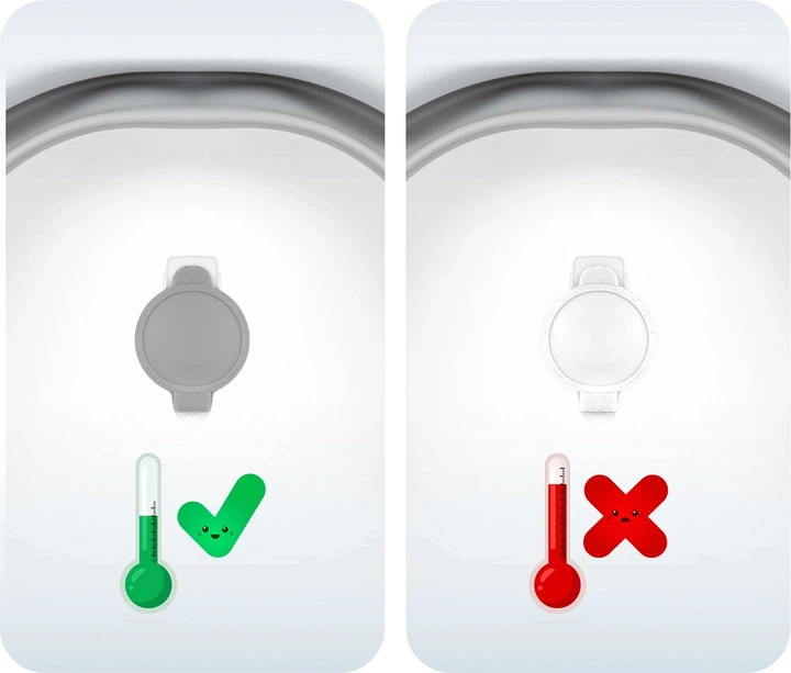 Wanienka dla dzieci Ricokids skladana ze stelazem termometrem i wkladka bialo-szara 85 x 45 x 21 cm (5903890629243) - obraz 4