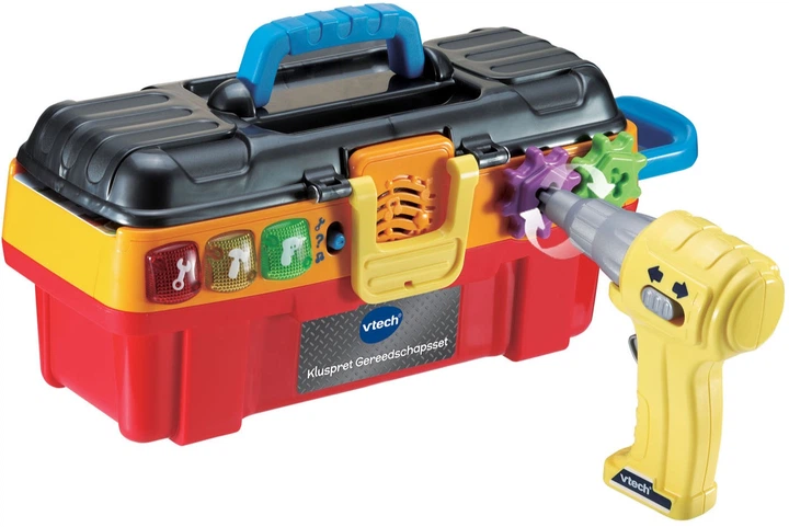 Іграшковий набір Vtech Мобільна скриня з інструментами 9 елементів (датська мовна версія) (3417765509230) - зображення 4
