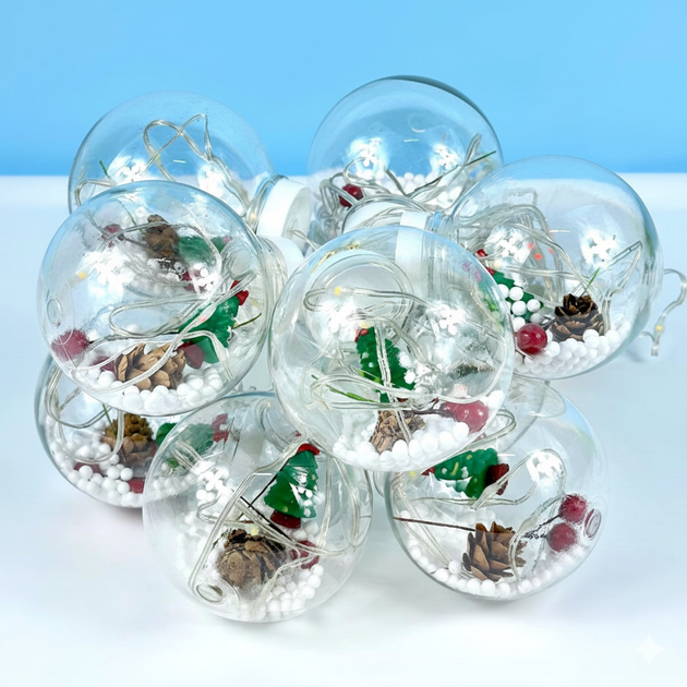 Гирлянда (Штора) Елка Copper curtain ball lamp 3m*1.5m 200 Led Мультицветная от 220V - изображение 8