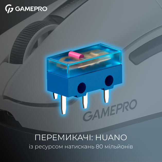 Миша GamePro Asgard Thor Wireless/Bluetooth/USB PixArt PAW3395 Sensor White (GM023W) - Фото 9 Миша GamePro Asgard Thor Wireless/Bluetooth/USB PixArt PAW3395 Sensor White (GM023W) - зображення 9