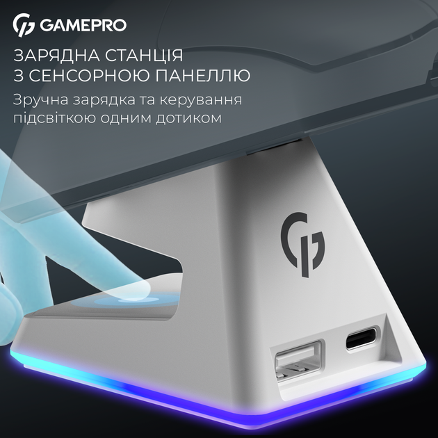 Миша GamePro Asgard Thor Wireless/Bluetooth/USB PixArt PAW3395 Sensor White (GM023W) - Фото 11 Миша GamePro Asgard Thor Wireless/Bluetooth/USB PixArt PAW3395 Sensor White (GM023W) - зображення 11