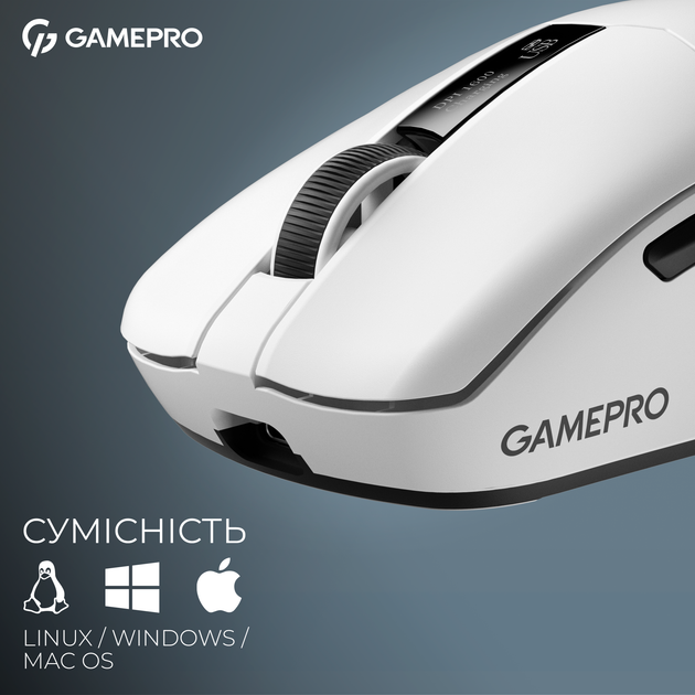 Миша GamePro Asgard Thor Wireless/Bluetooth/USB PixArt PAW3395 Sensor White (GM023W) - Фото 12 Миша GamePro Asgard Thor Wireless/Bluetooth/USB PixArt PAW3395 Sensor White (GM023W) - зображення 12