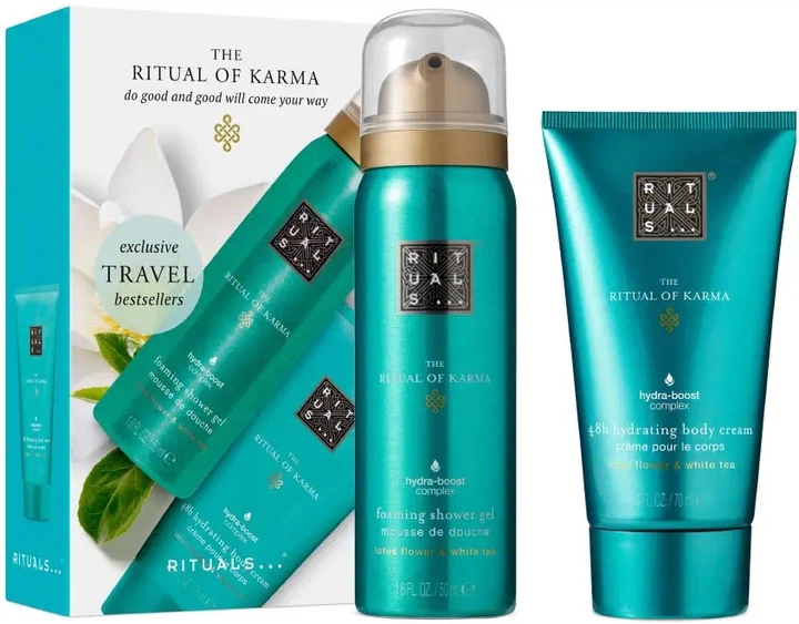 Zestaw kosmetyków do pielęgnacji ciała Rituals The Ritual Of Karma Mini Body Care Set 50 ml + 70 ml (8719134210972) - obraz 2