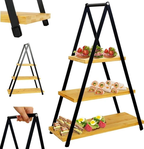 Patera Excellent Houseware bambusowa 3-piętrowa 38 x 16.5 x 53 cm (8720573221467) - obraz 7