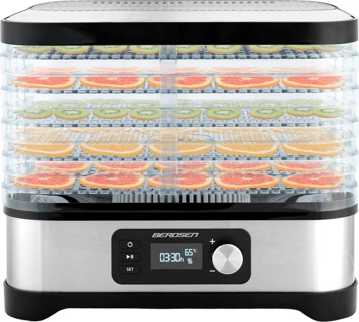 Сушарка для овочів і фруктів Berdsen BD-690 Срібляста - зображення 2