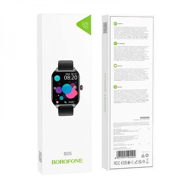 Смарт-годинник Borofone BD5 Smart sports call version Black - Фото 4 Смарт-годинник Borofone BD5 Smart sports call version Black - зображення 4