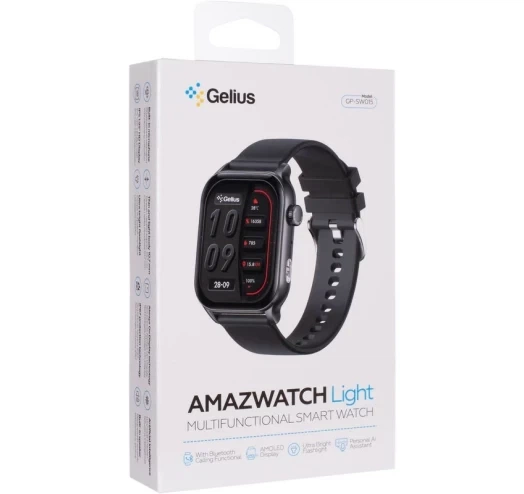 Смарт-годинник Gelius GP-SW015 Amazwatch Light Black - Фото 4 Смарт-годинник Gelius GP-SW015 Amazwatch Light Black - изображение 4