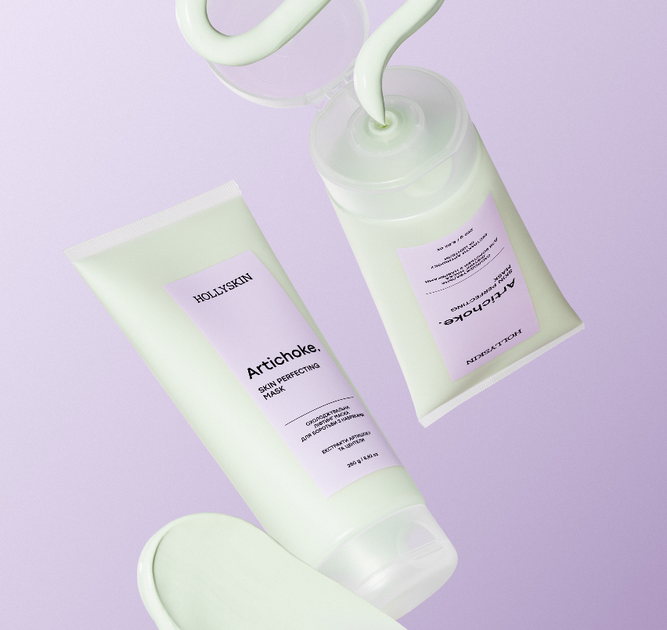 Лифтинг маска охлаждающая для борьбы с отеками Hollyskin Artichoke Skin Perfecting, 250 г - изображение 3