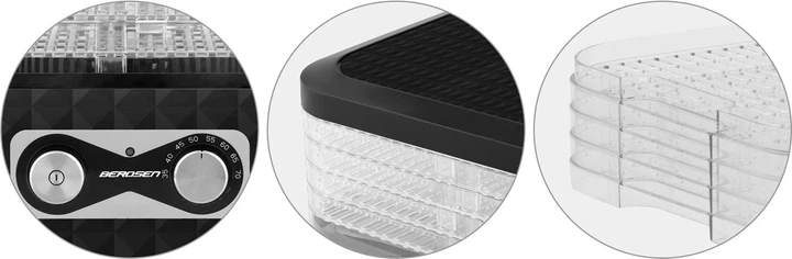 Сушарка для овочів і фруктів Berdsen BD-692 Чорна - зображення 8