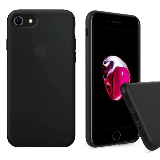 Чехол-накладка Silicone Full case для IPhone 8 Black чёрный - Фото 1 Чехол-накладка Silicone Full case для IPhone 8 Black чёрный - изображение 1