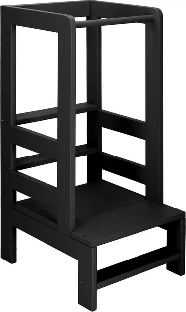 Podest kuchenny Springos dla dzieci 3-poziomowy 90 cm Czarny (5907719489407) - obraz 4