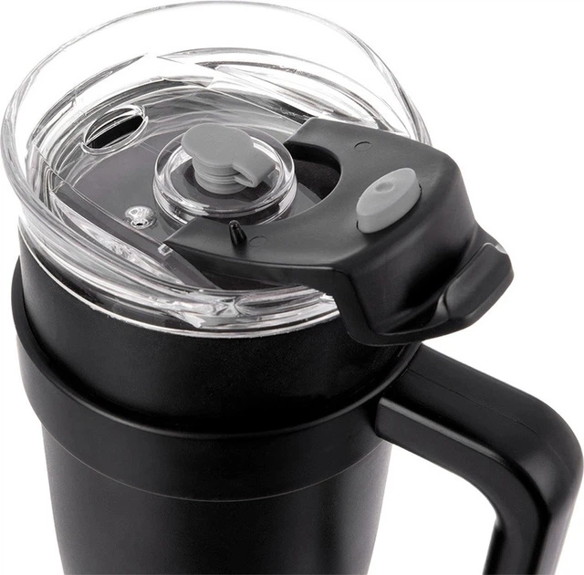 Kubek termiczny Orion z uchwytem stalowy Czarny 1.2 l (8592381223557) - obraz 3