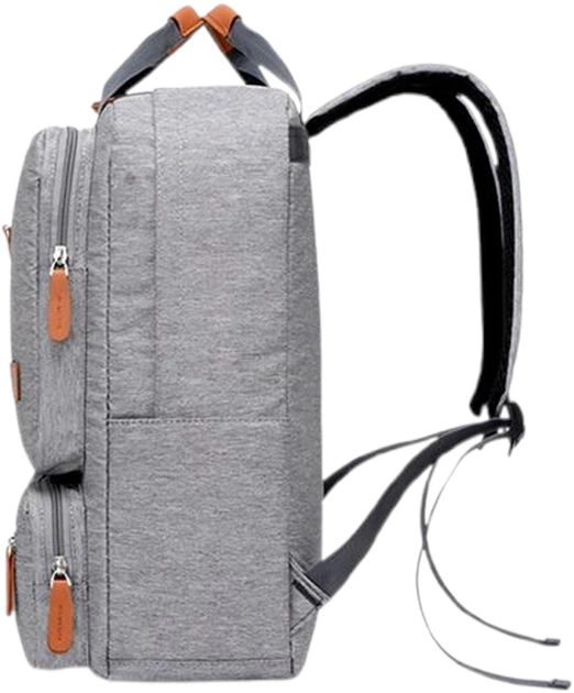 Plecak szkolny Taoleqi jasnoszary (5904041101274) - obraz 2