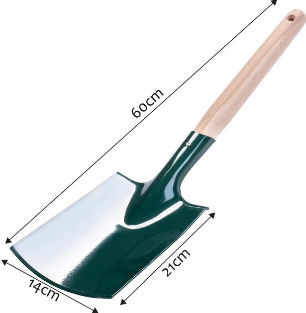 Лопата металева Kadax Motz 14 x 60 см Зелена (K669) - зображення 5