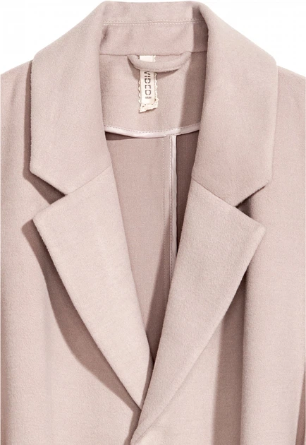 Пальто H&M S84184 36 Бледно-розовое (2600001707007) – Брендовая