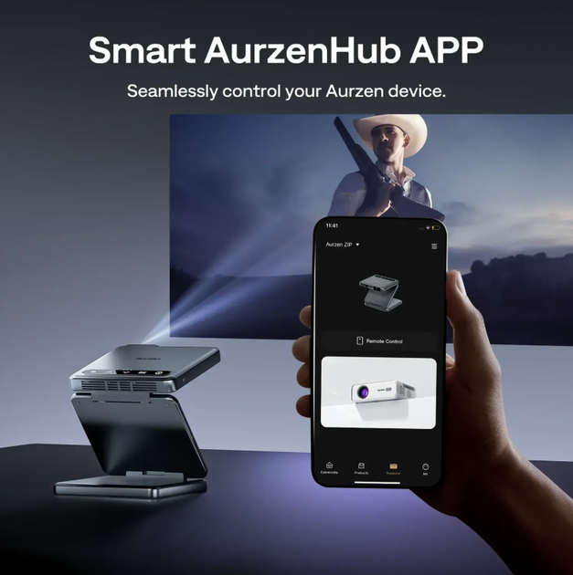 Портативный мини-проектор Aurzen ZIP Tri-Fold Dark Gray темно-серый (ZIPDG) - Фото 15 Портативный мини-проектор Aurzen ZIP Tri-Fold Dark Gray темно-серый (ZIPDG) - изображение 15