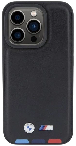 Etui plecki BMW Leather Stamp Tricolor do Apple iPhone 15 Pro Black (3666339143367) - obraz 3