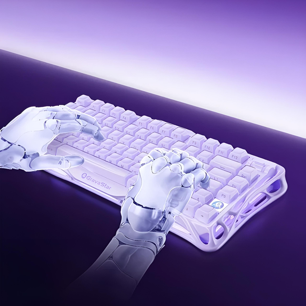 Клавиатура GRAVASTAR Mercury K1 Special Edition с комбинированным подключением - Lavender Purple - изображение 6