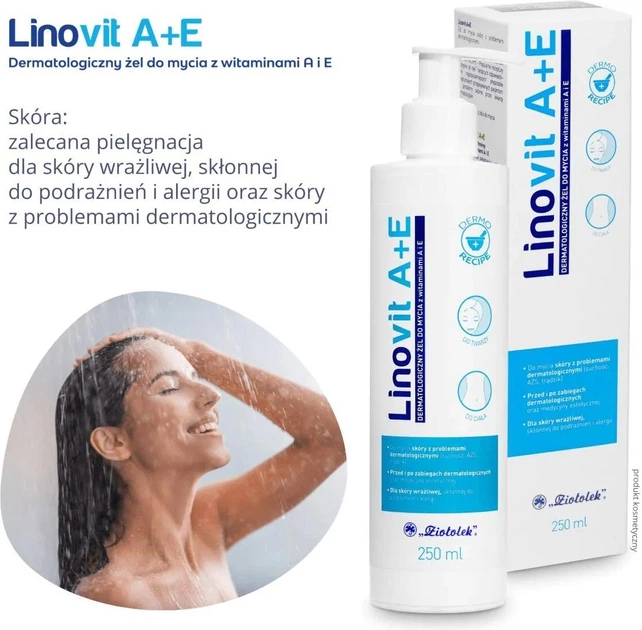 Żel pod prysznic Ziololek Linovit A + E dermatologiczny 250 ml (5900558001397) - obraz 3